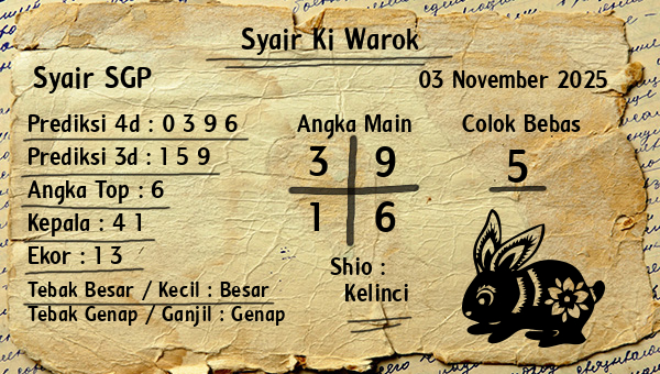 Syair Ki Warok - Syair SGP