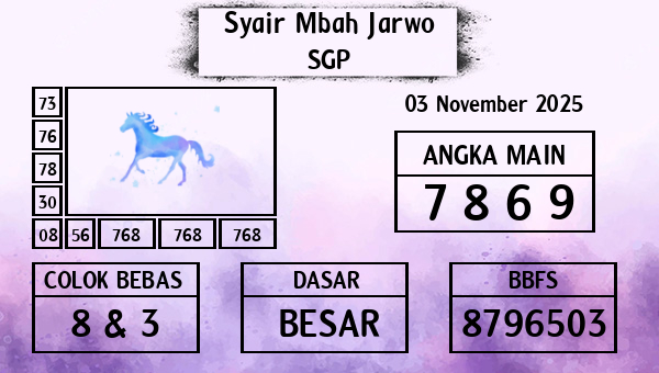 Syair Mbah Jarwo - SGP